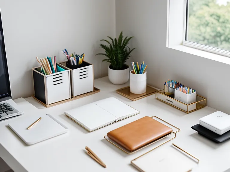 Minuteur visuel analogique avec disque rouge sur un bureau de travail