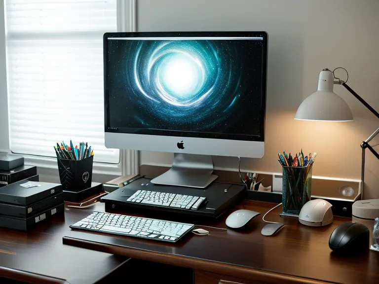 Vue d'un bureau encombré illustrant le chaos numérique avant l'organisation