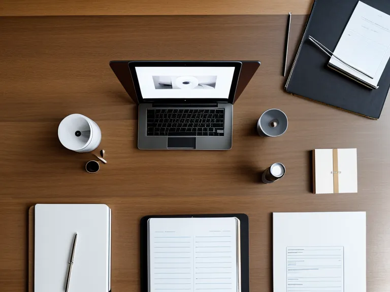 Vue de dessus d'un bureau avec une liste de tâches minimaliste sur papier