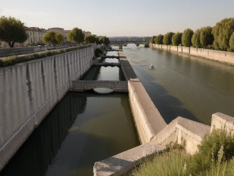 Vue apaisante des quais de Saône à Lyon au coucher du soleil