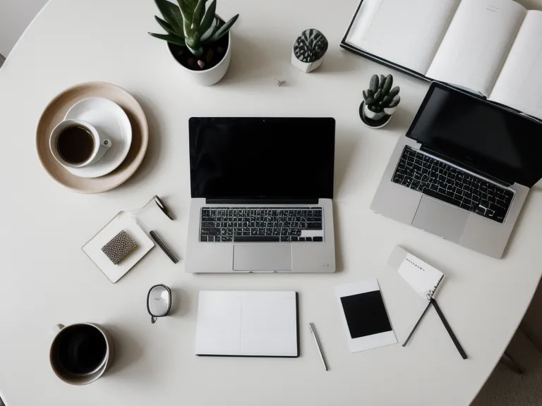 Tache de café froid et notifications sur un bureau de travail encombré